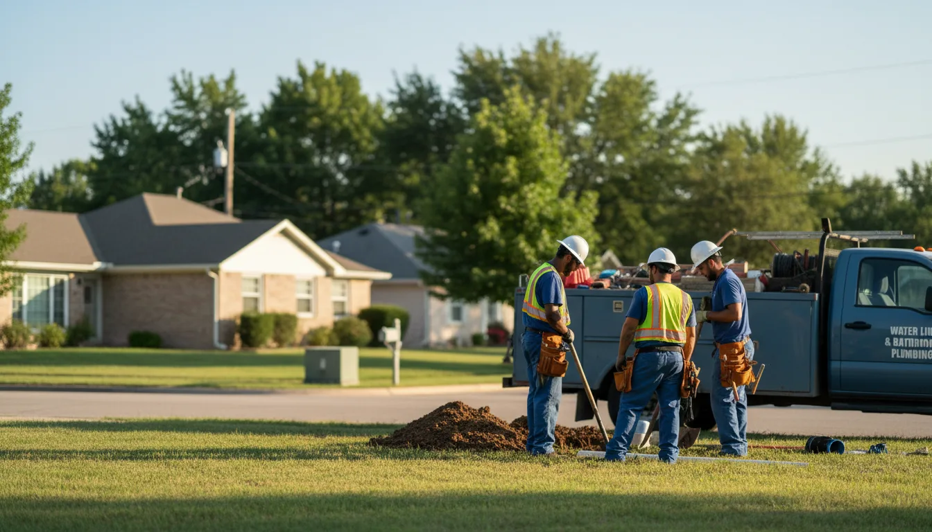 Residential water line and bathroom plumbing service in Moneta, VA